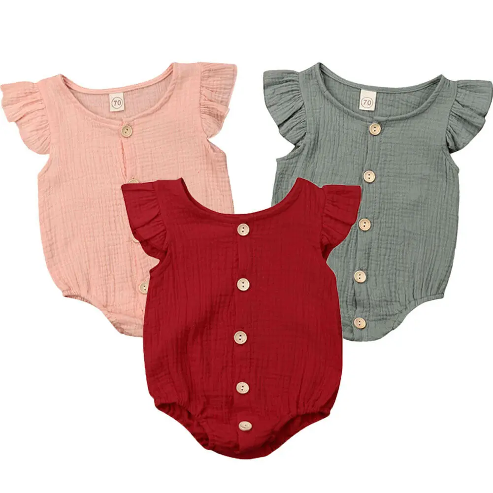 New Summer Newborn Girls Linen Cotton Sleeveless Button Bodysuits Clothes Infant Toddler Newborn Baby Boys Jumpsuit Outfits
New Summer Newborn Girls Linen Cotton Sleeveless Button Bodysuits Clothes Infant Toddler Newborn Baby Boys Jumpsuit Outfits