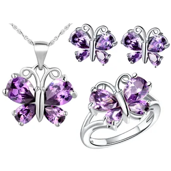 with NEW 925 Sterling custom pendant ring ring with a gem Butterfly suit brinco wedding set
with NEW 925 Sterling custom pendant ring ring with a gem Butterfly suit brinco wedding set