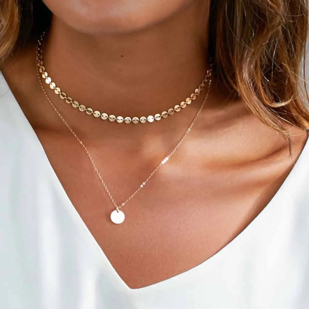 FAMSHIN 2017 New Fashion Gold Coin Layered Necklace Set For Women Charm Choker Necklace
FAMSHIN 2017 New Fashion Gold Coin Layered Necklace Set For Women Charm Choker Necklace
