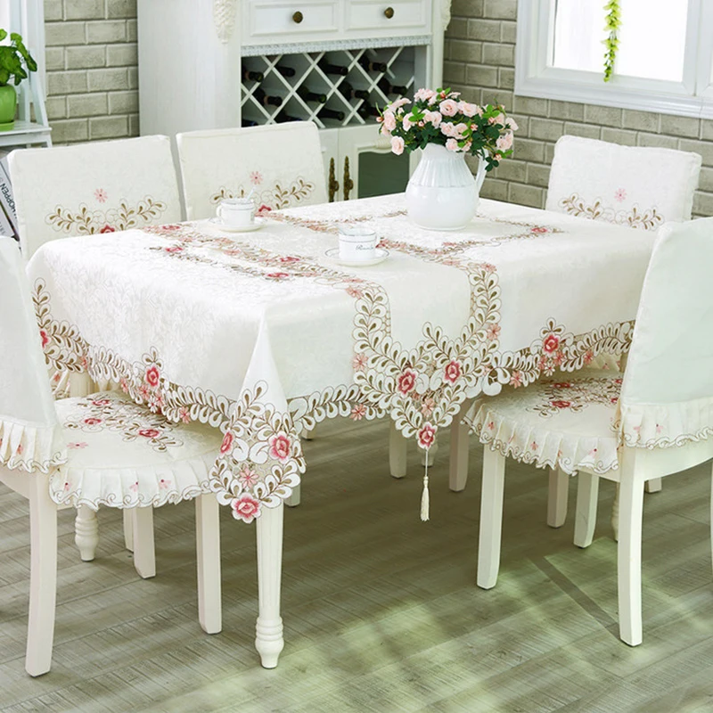 Pastoral Luxury Polyester Embroidery Floral Tablecloth New Year Table Cloth Cover Overlays Toalhas de Mesa 85x85CM-140x220CM
Pastoral Luxury Polyester Embroidery Floral Tablecloth New Year Table Cloth Cover Overlays Toalhas de Mesa 85x85CM-140x220CM