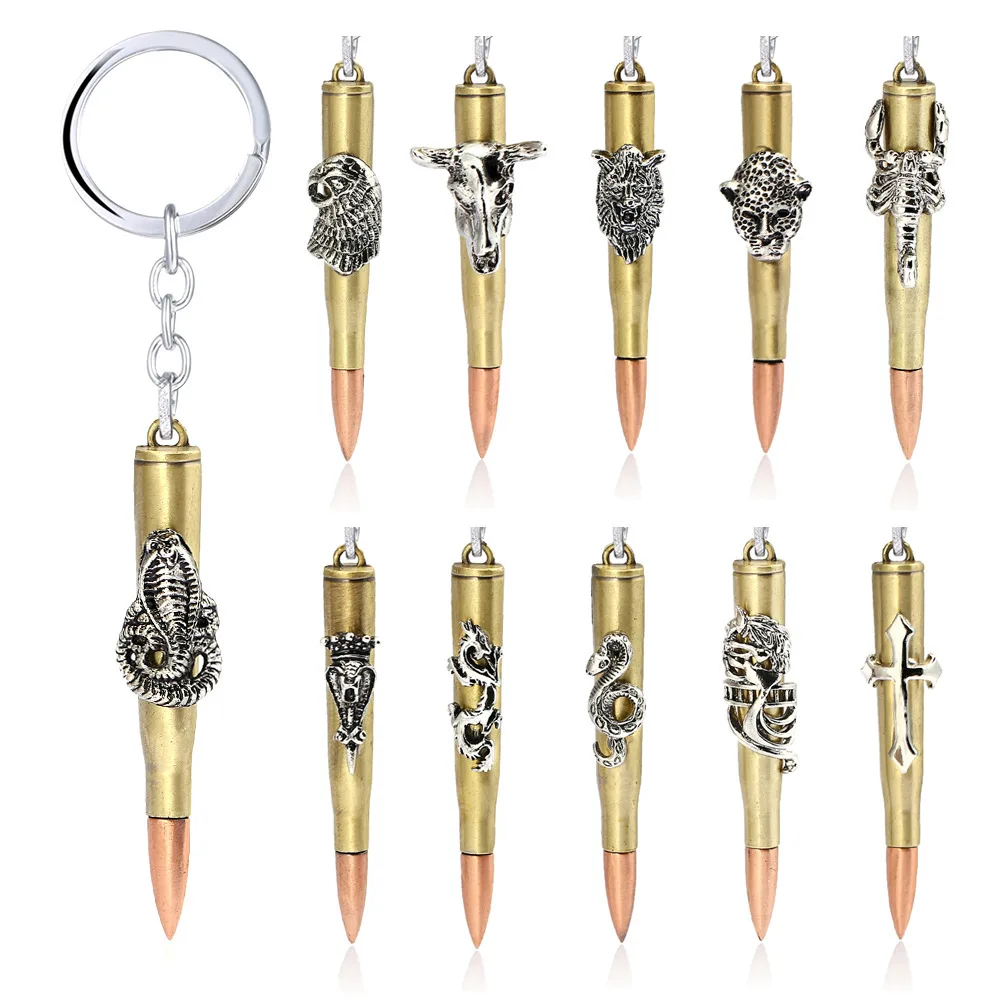 PUBG bullet key chain Vintage Punk Wind Scorpion Snake Wolf Leopard Bullet Keychains Creative Fashion Alloy Animal Key Ring gift
PUBG bullet key chain Vintage Punk Wind Scorpion Snake Wolf Leopard Bullet Keychains Creative Fashion Alloy Animal Key Ring gift