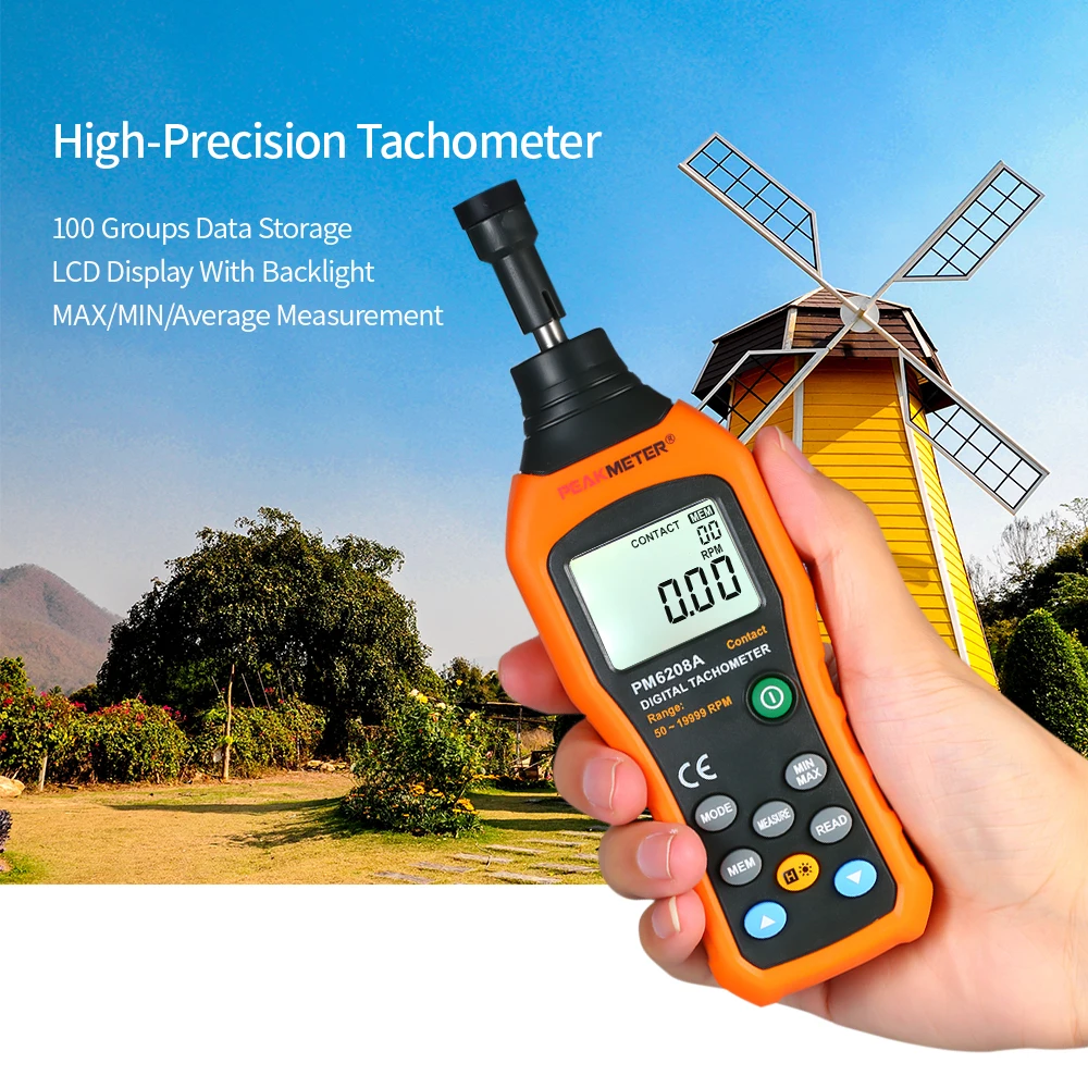 Digital Tachometer Handheld Contact Motor Tachometer LCD Speedometer Tach RPM Meter Contact-type Digital Tachometer 50~19999rpm
Digital Tachometer Handheld Contact Motor Tachometer LCD Speedometer Tach RPM Meter Contact-type Digital Tachometer 50~19999rpm