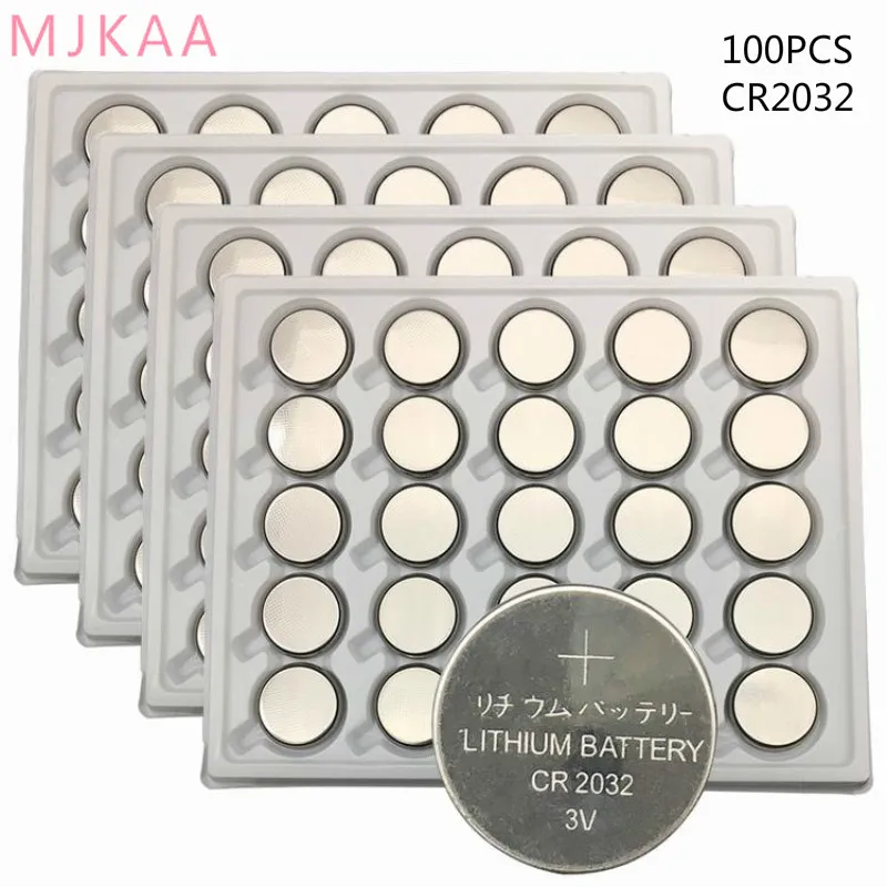 100PCS CR2032 Button Batteries BR2032 DL2032 ECR2032 Cell Coin Lithium Battery 3V CR 2032 For Watch Electronic Toy Remote
100PCS CR2032 Button Batteries BR2032 DL2032 ECR2032 Cell Coin Lithium Battery 3V CR 2032 For Watch Electronic Toy Remote