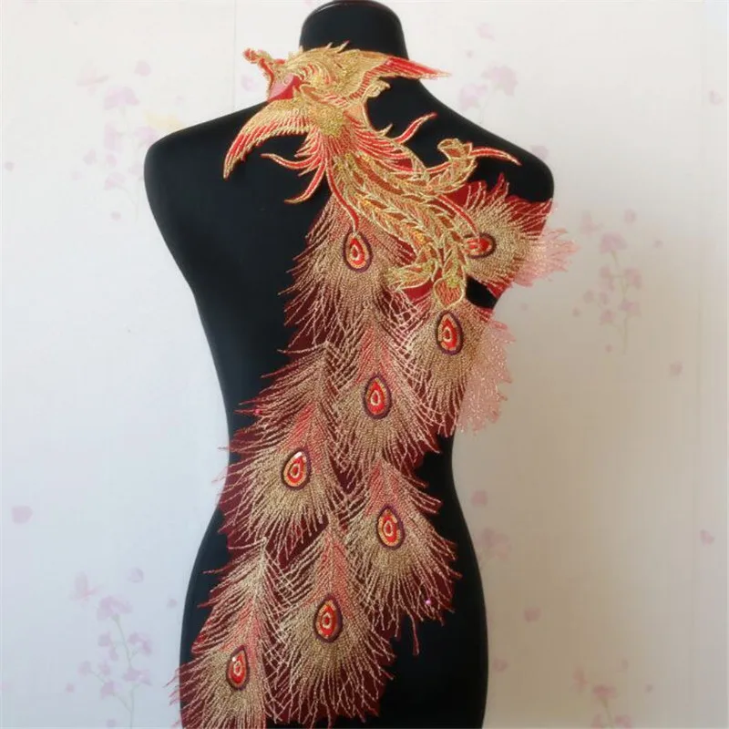 1pc 65X20cm Golden Phoenix Sequins Embroidery Mesh Lace Applique Lace Red Mesh Wedding Dress DIY Lace Accessorie BD0491
1pc 65X20cm Golden Phoenix Sequins Embroidery Mesh Lace Applique Lace Red Mesh Wedding Dress DIY Lace Accessorie BD0491