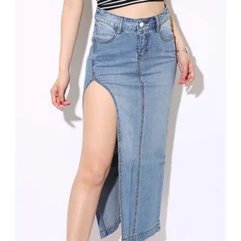 2018 women split sexy sheath denim skirt pencil skirts summer plus size girl clothing Fashion cut jeans High Waisted Femme
2018 women split sexy sheath denim skirt pencil skirts summer plus size girl clothing Fashion cut jeans High Waisted Femme