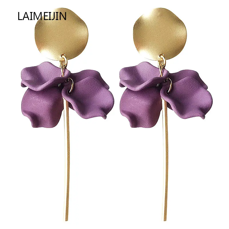 Gold Color Wafer Purple Petal Earrings For Women New Korean Style Elegant Flowers Long Earrings Fashion Party Jewelry Sweet Gift
Gold Color Wafer Purple Petal Earrings For Women New Korean Style Elegant Flowers Long Earrings Fashion Party Jewelry Sweet Gift
