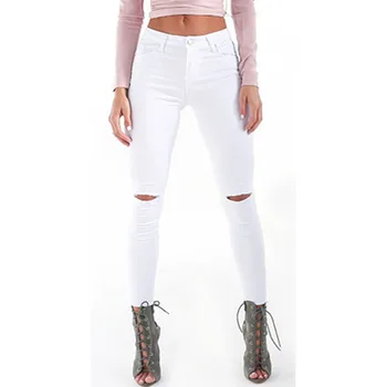 Summer Style White Hole Ripped Jeans Women Jeggings Cool Denim High Waist Pants Capris Female Skinny Black Casual Jeans
Summer Style White Hole Ripped Jeans Women Jeggings Cool Denim High Waist Pants Capris Female Skinny Black Casual Jeans
