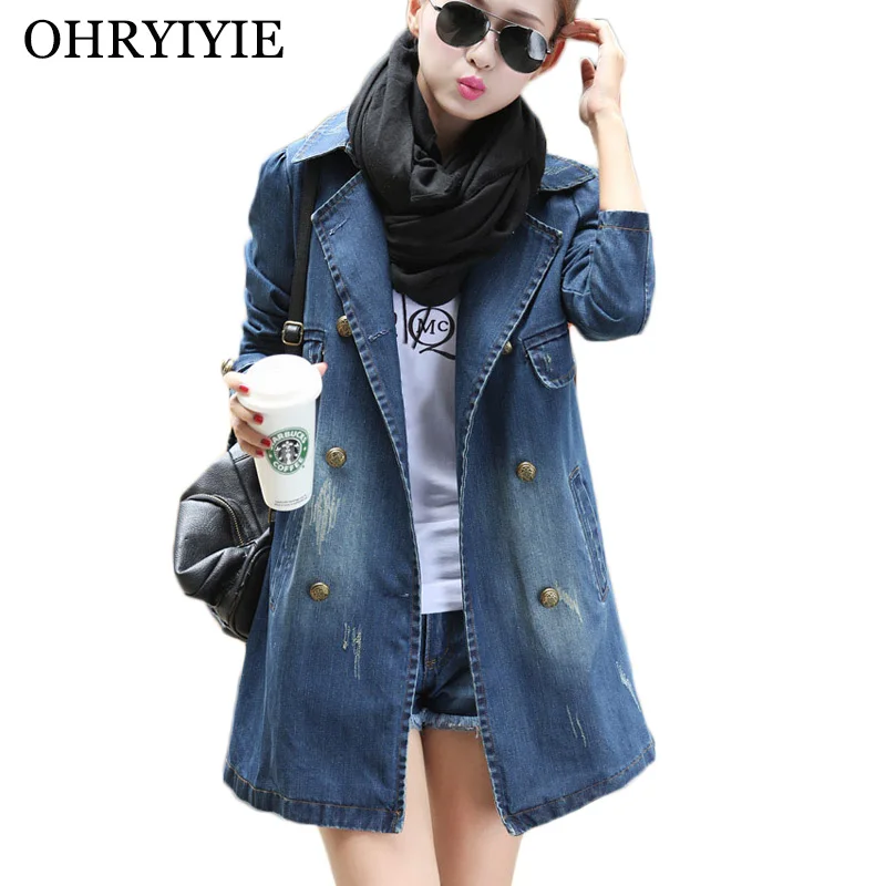 OHRYIYIE Plus Size 4XL Long Women's Denim Jackets 2019 Autumn Winter Fashion Double Breasted Jean Jackets Female Jeans Coat WC50
OHRYIYIE Plus Size 4XL Long Women's Denim Jackets 2019 Autumn Winter Fashion Double Breasted Jean Jackets Female Jeans Coat WC50
