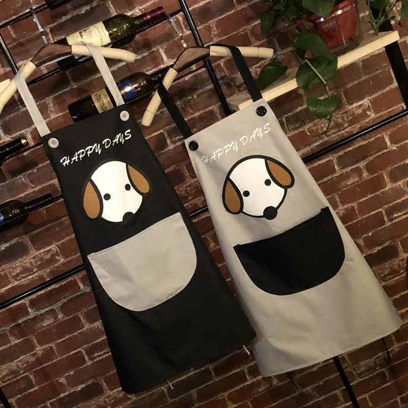 Kitchen apron waterproof and oil resistant couple cute dog adult men and women overalls custom printing
Kitchen apron waterproof and oil resistant couple cute dog adult men and women overalls custom printing