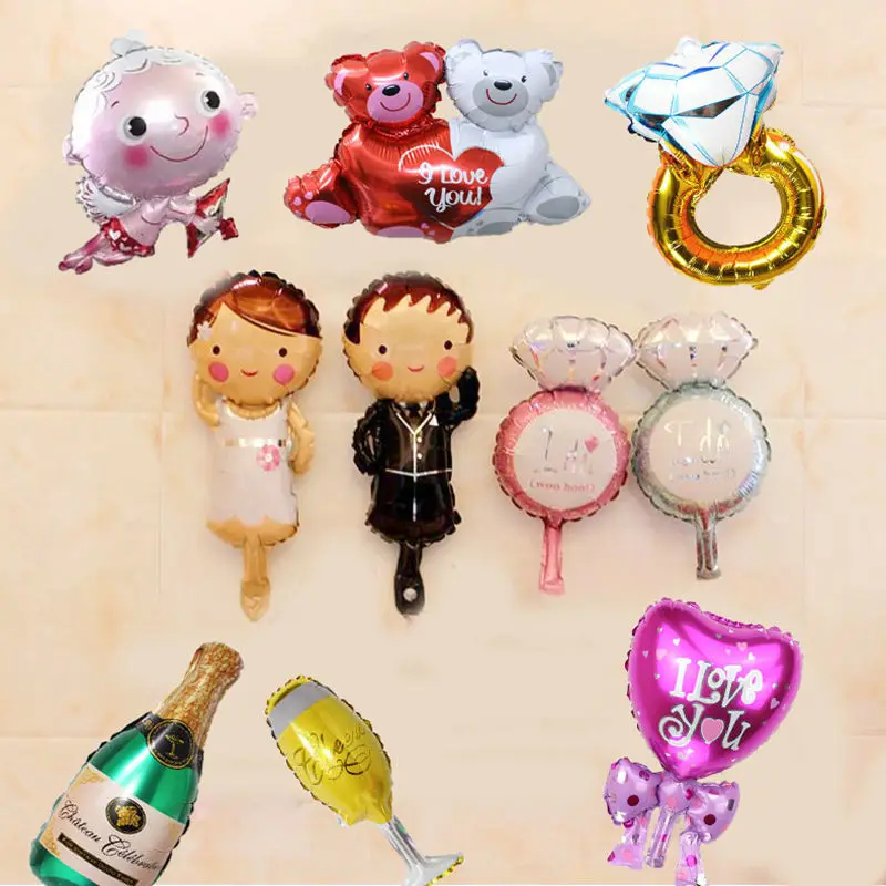 Wedding Decor Foil Balloons 5pcs Mini Champagne Bride Groom LOVE Ballon Air Inflatable Globos Wedding Valentine's Day Supplies
Wedding Decor Foil Balloons 5pcs Mini Champagne Bride Groom LOVE Ballon Air Inflatable Globos Wedding Valentine's Day Supplies