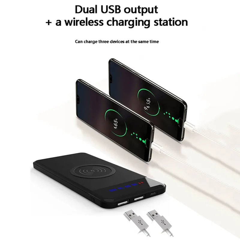 Power Bank 10000 Mah Ultra-thin Wireless charging Portable battery power-bank Polymer For iPhone X/6/7/8plus For xiaomi Hot sale
Power Bank 10000 Mah Ultra-thin Wireless charging Portable battery power-bank Polymer For iPhone X/6/7/8plus For xiaomi Hot sale