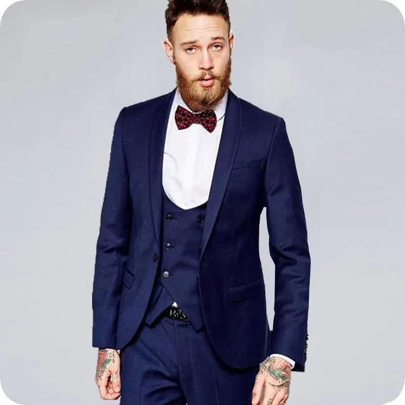 Navy Blue Classic Men Suits Groom Wedding Suit Double Breasted Vest Man Blazer Terno Masculino Peaked Lapel 3Piece Jacket Pants
Navy Blue Classic Men Suits Groom Wedding Suit Double Breasted Vest Man Blazer Terno Masculino Peaked Lapel 3Piece Jacket Pants