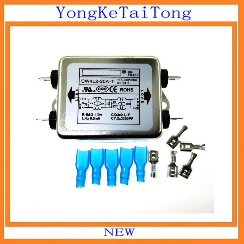 5PCS CW4L2-20A-T EMI Filter 20A 115V 250V CW4L2 CW4E 60/50HZ Monophasic Enhanced AC
5PCS CW4L2-20A-T EMI Filter 20A 115V 250V CW4L2 CW4E 60/50HZ Monophasic Enhanced AC