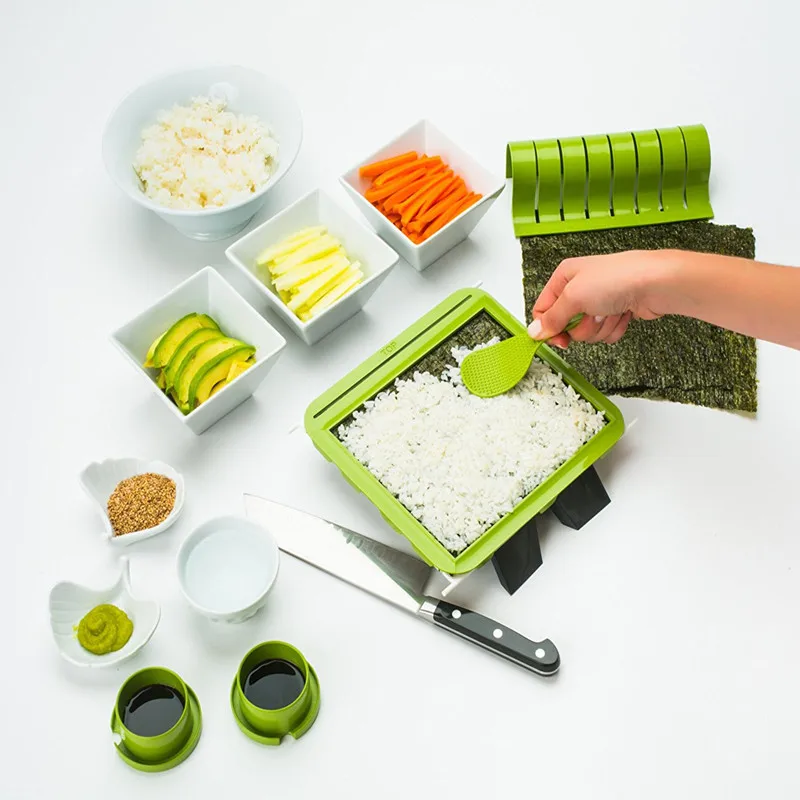 1 Set Sushiquik Super Easy Sushi Making Kit DIY Sushi Maker Tools Machine Set Rice Roller Mold Roller Cutter Kitchen Accessories
1 Set Sushiquik Super Easy Sushi Making Kit DIY Sushi Maker Tools Machine Set Rice Roller Mold Roller Cutter Kitchen Accessories