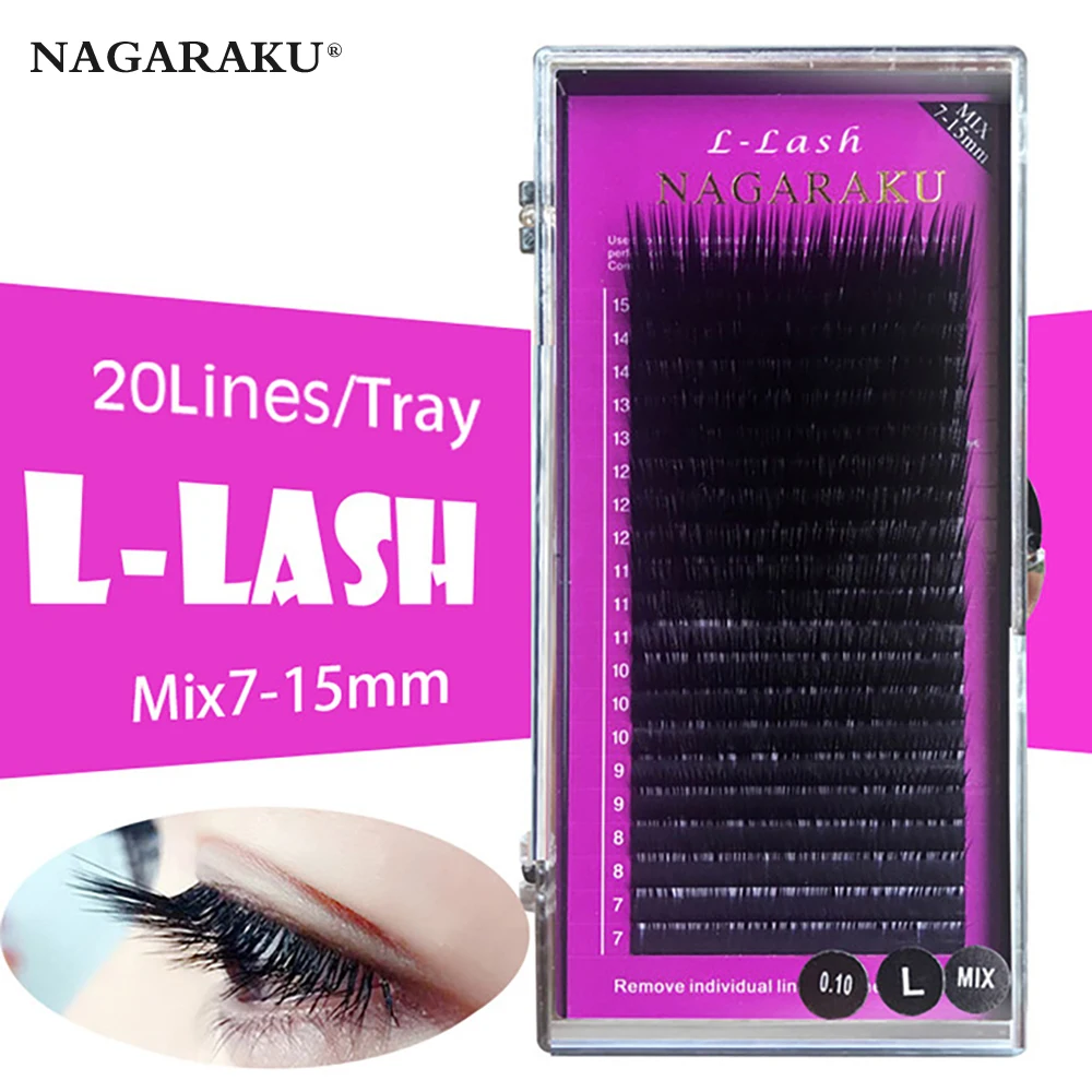 NAGARAKU L curl 20rows/tray 7~15mm mix mink eyelash extension L curl individual eyelashes,L lashes,L false eyelashes.
NAGARAKU L curl 20rows/tray 7~15mm mix mink eyelash extension L curl individual eyelashes,L lashes,L false eyelashes.