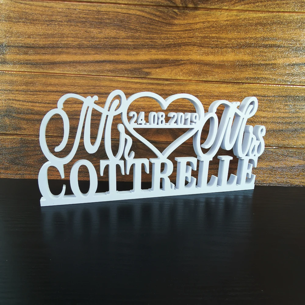 Custom Mr And Mrs Wedding Table Sign, Personalized Wedding Party Decor,Wedding Sign with Last Name And Date Wedding Table Decor
Custom Mr And Mrs Wedding Table Sign, Personalized Wedding Party Decor,Wedding Sign with Last Name And Date Wedding Table Decor