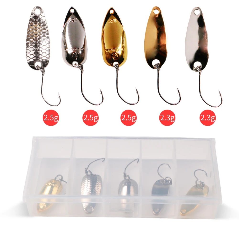 5pcs/lot LUSHAZER fishing Metal Spoon set Hard Bait Artificial Bait Metal Fishing Lure Bass sequins spinner bait
5pcs/lot LUSHAZER fishing Metal Spoon set Hard Bait Artificial Bait Metal Fishing Lure Bass sequins spinner bait