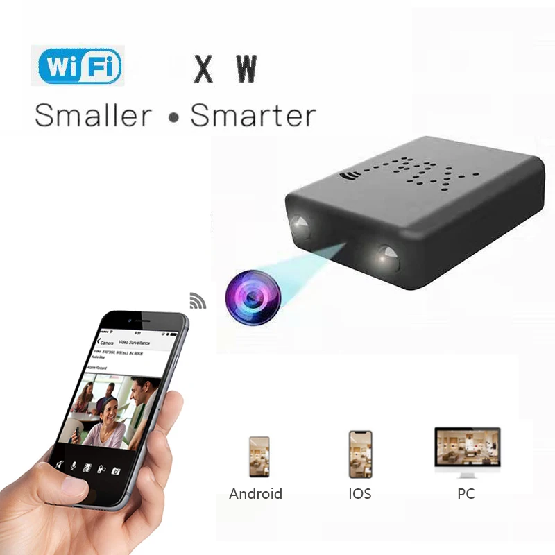 Wifi IP Mini Camera Full HD 1080P Secret Camera Night Vision Micro Camera Motion Detection Mini DVR Cam Support TF Hidden Card
Wifi IP Mini Camera Full HD 1080P Secret Camera Night Vision Micro Camera Motion Detection Mini DVR Cam Support TF Hidden Card