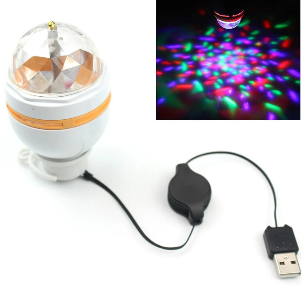 RGB LED Rotate Stage Light USB Auto Rotating Bulb Magic Stage Effect Lamp Portable Crystal Disco DJ Party Holiday Dance Ball
RGB LED Rotate Stage Light USB Auto Rotating Bulb Magic Stage Effect Lamp Portable Crystal Disco DJ Party Holiday Dance Ball