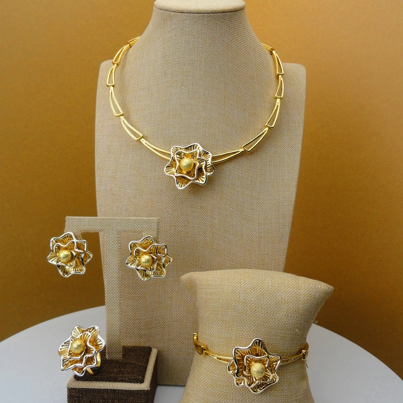 Yuminglai Luxury American Stone Necklace Bracelet Earring Ring African Flower Jewelry Sets FHK5644
Yuminglai Luxury American Stone Necklace Bracelet Earring Ring African Flower Jewelry Sets FHK5644