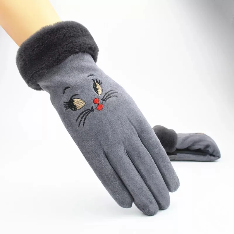 Gloves winter for women Double layer velvet lady gloves suede cartoon warm winter touch screen thick mittens female
Gloves winter for women Double layer velvet lady gloves suede cartoon warm winter touch screen thick mittens female