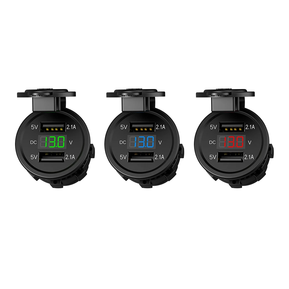 Waterproof Motorcycle Car Charger With Fuse 12V 24V Dual Usb Auto Led Voltmeter Auto Power Adapter 2 port Socket
Waterproof Motorcycle Car Charger With Fuse 12V 24V Dual Usb Auto Led Voltmeter Auto Power Adapter 2 port Socket