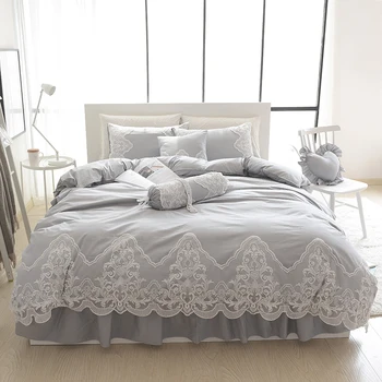 Grey pink blue purple cotton+lace bedding set full queen king size duvet cover sets oriental style bed linen set bedclothes
Grey pink blue purple cotton+lace bedding set full queen king size duvet cover sets oriental style bed linen set bedclothes