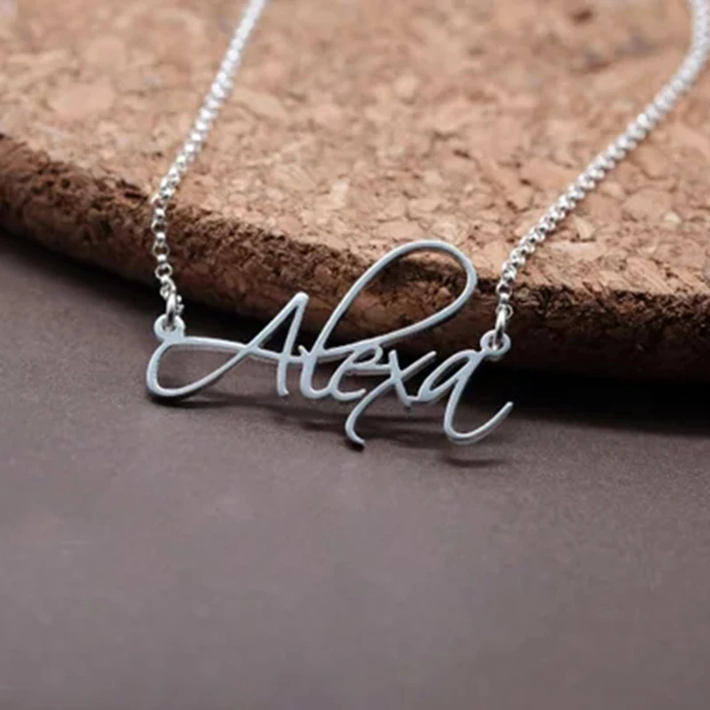 Stainless Steel Fashion Jewelry Personalized Letters Name Necklace Dainty Girlfriend Birthday Gift Women Cursive Name Necklace
Stainless Steel Fashion Jewelry Personalized Letters Name Necklace Dainty Girlfriend Birthday Gift Women Cursive Name Necklace