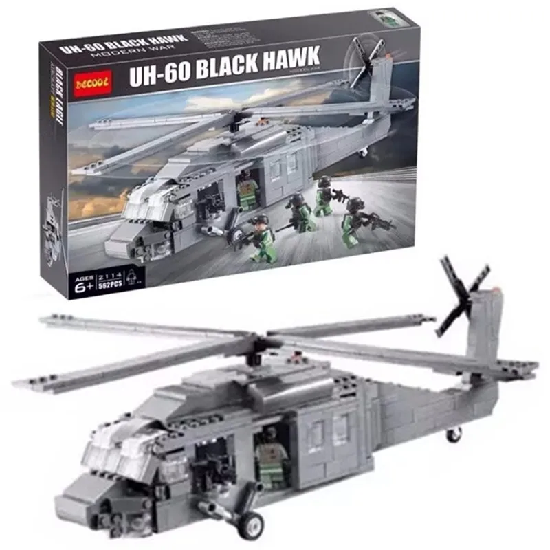 562Pcs Decool 2114 BuildingBlocks Military UH-60 BLACK HAWK Plane Airplane Helicopter Bricks Blocks Children Toys
562Pcs Decool 2114 BuildingBlocks Military UH-60 BLACK HAWK Plane Airplane Helicopter Bricks Blocks Children Toys