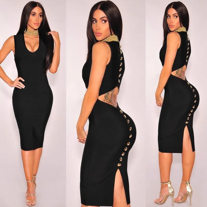 High Quality Women Sexy V Neck Knee Length Black Purple Bandage Dress New Arrival 2017 Knitted Elegant Designer Dress
High Quality Women Sexy V Neck Knee Length Black Purple Bandage Dress New Arrival 2017 Knitted Elegant Designer Dress