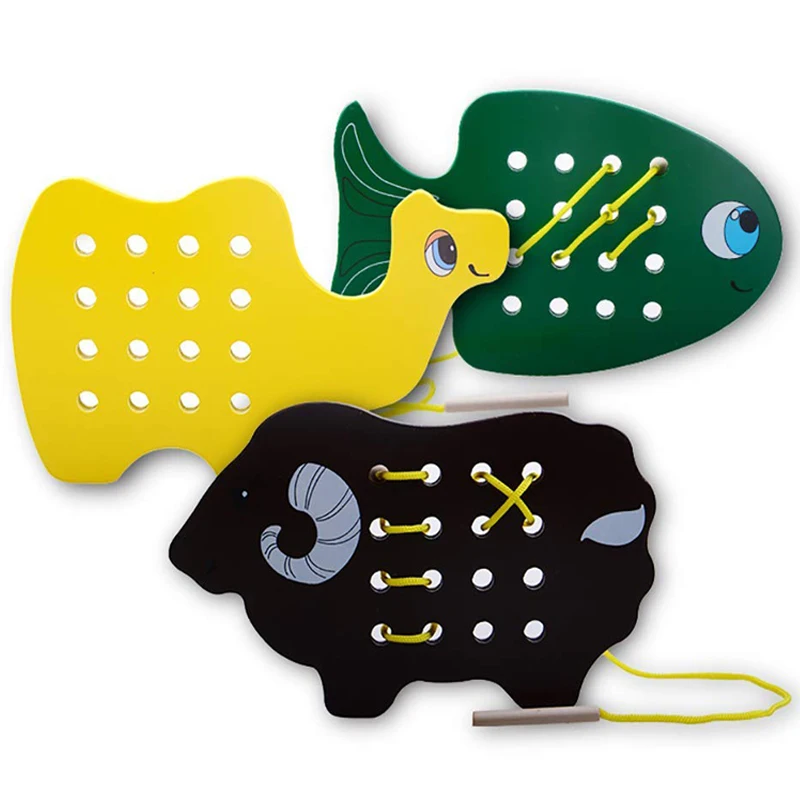 Montessori Educational Toys Fish/Camel/Sheep Threading Board Handmade Line Threading Toys Basic & Life Skills Learning
Montessori Educational Toys Fish/Camel/Sheep Threading Board Handmade Line Threading Toys Basic & Life Skills Learning
