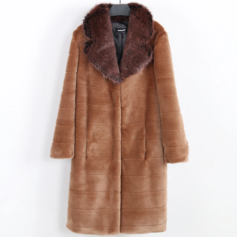 Nerazzurri Faux fur coat women autumn winter fluffy outwear with fox fur collar long sleeve striped plus size mink fur overcoat
Nerazzurri Faux fur coat women autumn winter fluffy outwear with fox fur collar long sleeve striped plus size mink fur overcoat