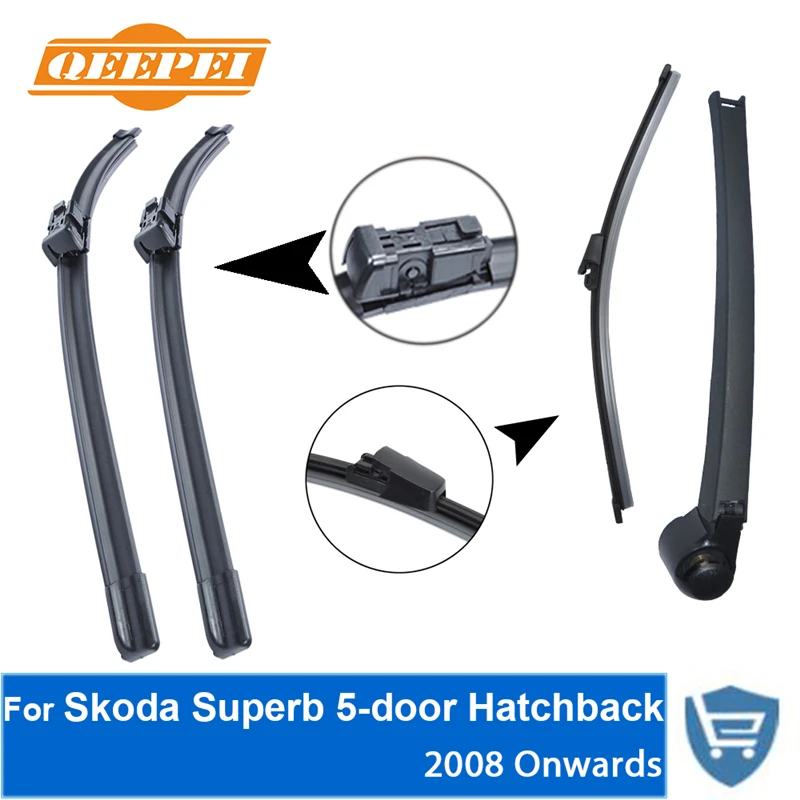 QEEPEI Front and Rear Wiper Blade Arm For Skoda Superb 2008-Present 5-door hatchback High quality Natural Rubber Windscreen
QEEPEI Front and Rear Wiper Blade Arm For Skoda Superb 2008-Present 5-door hatchback High quality Natural Rubber Windscreen