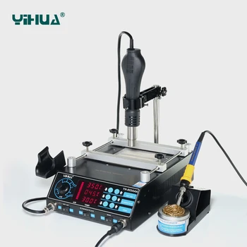 YIHUA 853AAA 3 Functions in 1 Bga Rework Station 650W SMD Hot Air Gun+ 60W Soldering Irons +500W Preheating Station
YIHUA 853AAA 3 Functions in 1 Bga Rework Station 650W SMD Hot Air Gun+ 60W Soldering Irons +500W Preheating Station
