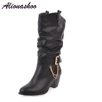Alionashoo Plus Size 47 Shoes Woman Winter Boots Cowboy Western Boots Knee High Slip-on Boots for Women Short Black botas mujer
Alionashoo Plus Size 47 Shoes Woman Winter Boots Cowboy Western Boots Knee High Slip-on Boots for Women Short Black botas mujer