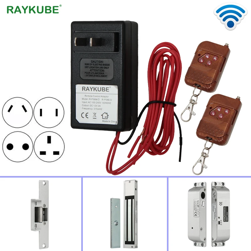 RAYKUBE Electronic Door Lock With Remote Control Keys Opening Simple Access Control System Kit
RAYKUBE Electronic Door Lock With Remote Control Keys Opening Simple Access Control System Kit