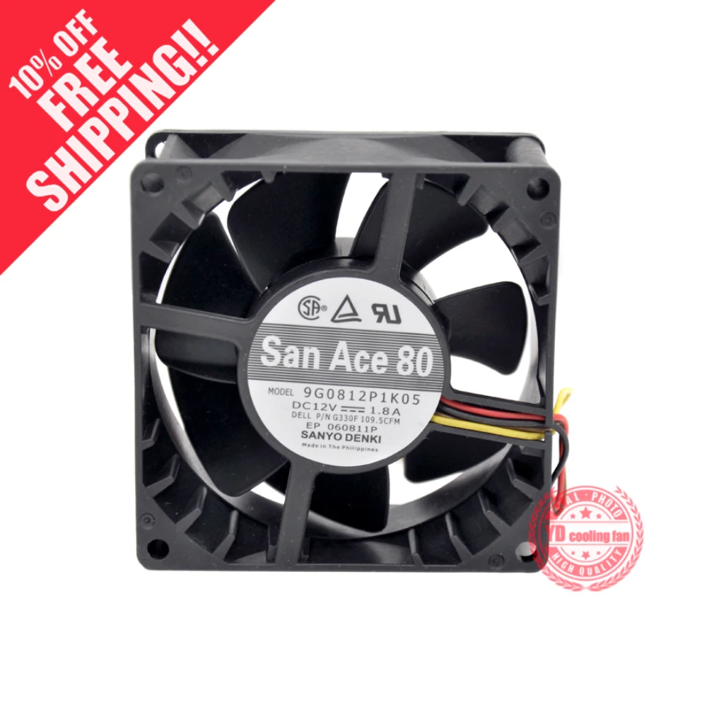 Новый SANYO SAN ACE80 8 см 8038 12 в а 9G0812P1K091 4-линейный охлаждающий вентилятор
Новый SANYO SAN ACE80 8 см 8038 12 в а 9G0812P1K091 4-линейный охлаждающий вентилятор