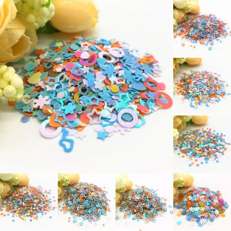Mix White Bllue Orange Nail Sequin 1-5mm Star Heart Flower Ring PVC Loose Sequins Paillettes DIY Nail Art Confetti Decor 10/20g
Mix White Bllue Orange Nail Sequin 1-5mm Star Heart Flower Ring PVC Loose Sequins Paillettes DIY Nail Art Confetti Decor 10/20g