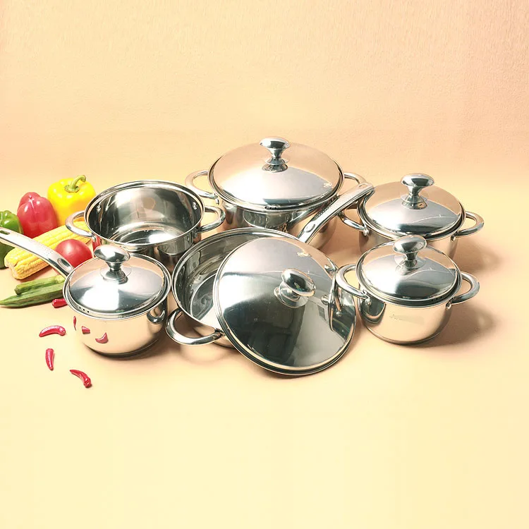 Cooking tools 12 Pieces of Stainless Steel Cookware Set Soup Pot Milk Pot Fry Pan Combination Set Induction Apply
Cooking tools 12 Pieces of Stainless Steel Cookware Set Soup Pot Milk Pot Fry Pan Combination Set Induction Apply