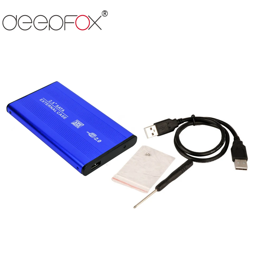 DeepFox 2.5" Inch External Enclosure Case Mobile HDD Enclosure Case USB 2.0 to SATA HDD Hard Drive For Data Backup 5Pcs/lot
DeepFox 2.5" Inch External Enclosure Case Mobile HDD Enclosure Case USB 2.0 to SATA HDD Hard Drive For Data Backup 5Pcs/lot