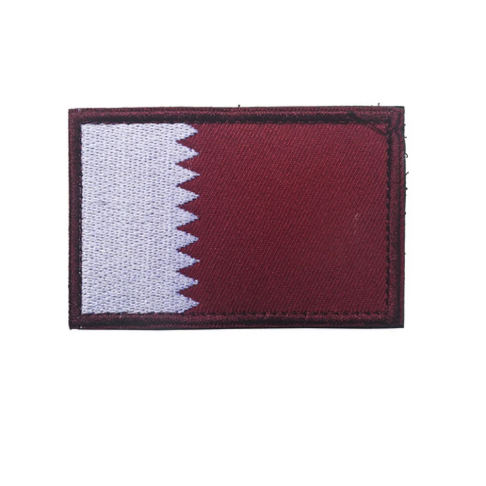 3D Embroidery Patches Armband Loops And Hook Qatar Flag Patches Color Chapter Armbands
3D Embroidery Patches Armband Loops And Hook Qatar Flag Patches Color Chapter Armbands