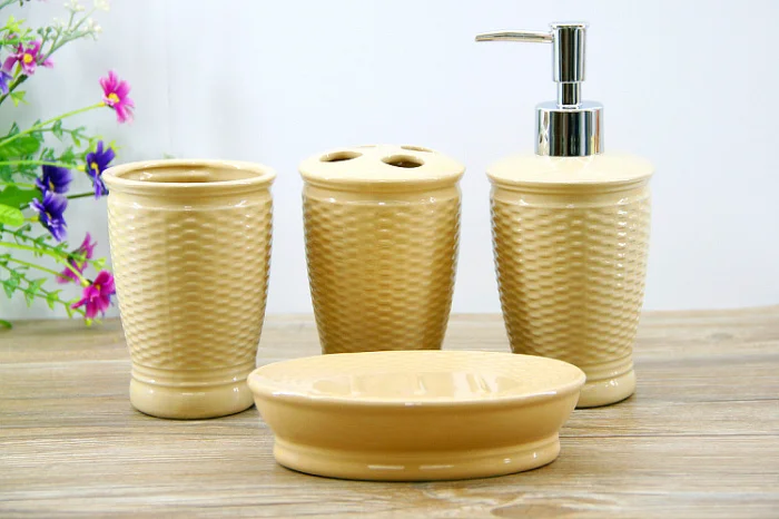 Light Green excellent Luxury Gift European style Ceramic Bathroom set Household Wash brush cup, Soap Dishes, lotion bottle
Light Green excellent Luxury Gift European style Ceramic Bathroom set Household Wash brush cup, Soap Dishes, lotion bottle