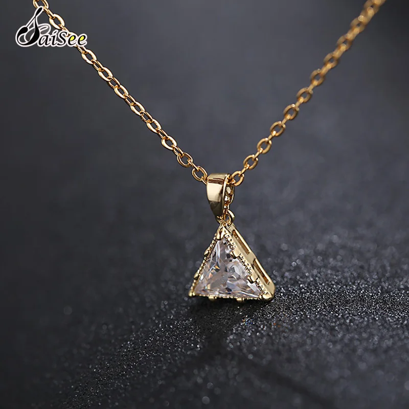 SaiSee Triangle AAA Cubic Zirconia Pendant Necklace for Women Gold Color Link Chain Fashion Jewelry Female Gift Dropshipping
SaiSee Triangle AAA Cubic Zirconia Pendant Necklace for Women Gold Color Link Chain Fashion Jewelry Female Gift Dropshipping