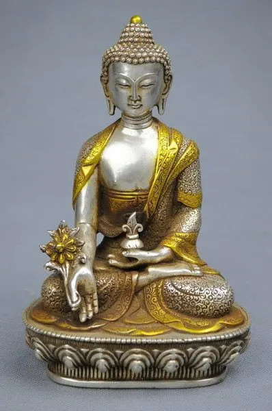 Excellent 21CM 18TH C TIBET SILVER STATUE OF MEDICINE BUDDHA 100% free shipping copper tools wedding Decoration Brass Bronze
Excellent 21CM 18TH C TIBET SILVER STATUE OF MEDICINE BUDDHA 100% free shipping copper tools wedding Decoration Brass Bronze