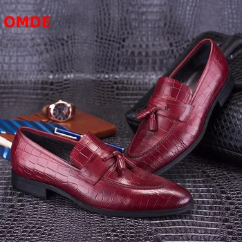 OMDE Crocodile Pattern Leather Casual Shoes Men Tassel Loafers Pointed Toe Slip On Dress Shoes Men's Prom And Wedding Shoes
OMDE Crocodile Pattern Leather Casual Shoes Men Tassel Loafers Pointed Toe Slip On Dress Shoes Men's Prom And Wedding Shoes