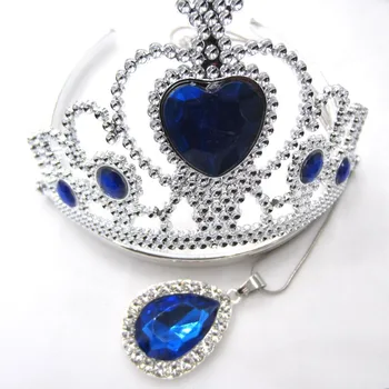 Baby Girl Sapphire Blue Crown Headwear Girls Stainless Steel Chain Necklace Sofia The First Teardrop Amulet Necklace Jewelry Set
Baby Girl Sapphire Blue Crown Headwear Girls Stainless Steel Chain Necklace Sofia The First Teardrop Amulet Necklace Jewelry Set