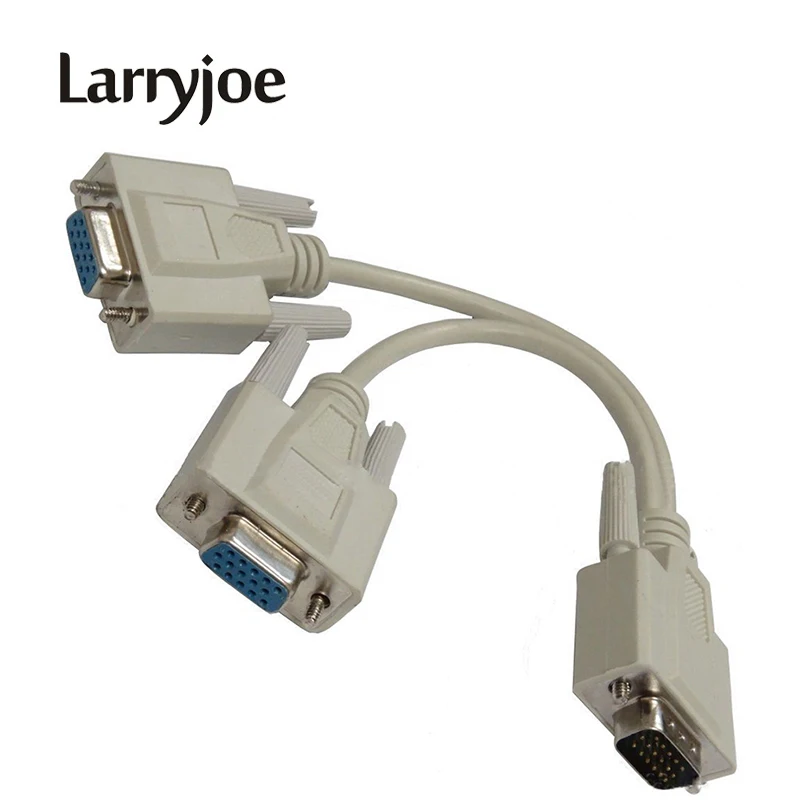 Кабель-разветвитель Larryjoe 15 контактов VGA папа-2 дюйма переходник для монитора SVGA