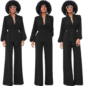 2018 Autumn New Women Office Wide Leg Jumpsuit Sexy V Neck Tunic Long Romper Casual Elegant Long Sleeve Party Work Jumpsuit
2018 Autumn New Women Office Wide Leg Jumpsuit Sexy V Neck Tunic Long Romper Casual Elegant Long Sleeve Party Work Jumpsuit