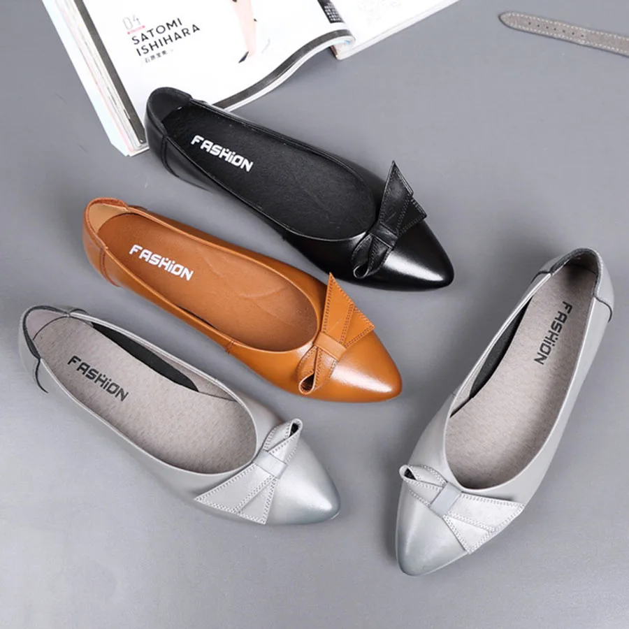 Nice Quality Genuine Leather Women'S Shoes Hard-Wearing & Anti-skid Fashion Pointed Toe Light and Soft Office Women Shoes Female
Nice Quality Genuine Leather Women'S Shoes Hard-Wearing & Anti-skid Fashion Pointed Toe Light and Soft Office Women Shoes Female