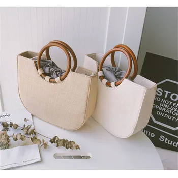 Summer beach handbags wooden handle bag straw shoulder bags for women 2019 casual messenger tote bag sac main femme
Summer beach handbags wooden handle bag straw shoulder bags for women 2019 casual messenger tote bag sac main femme